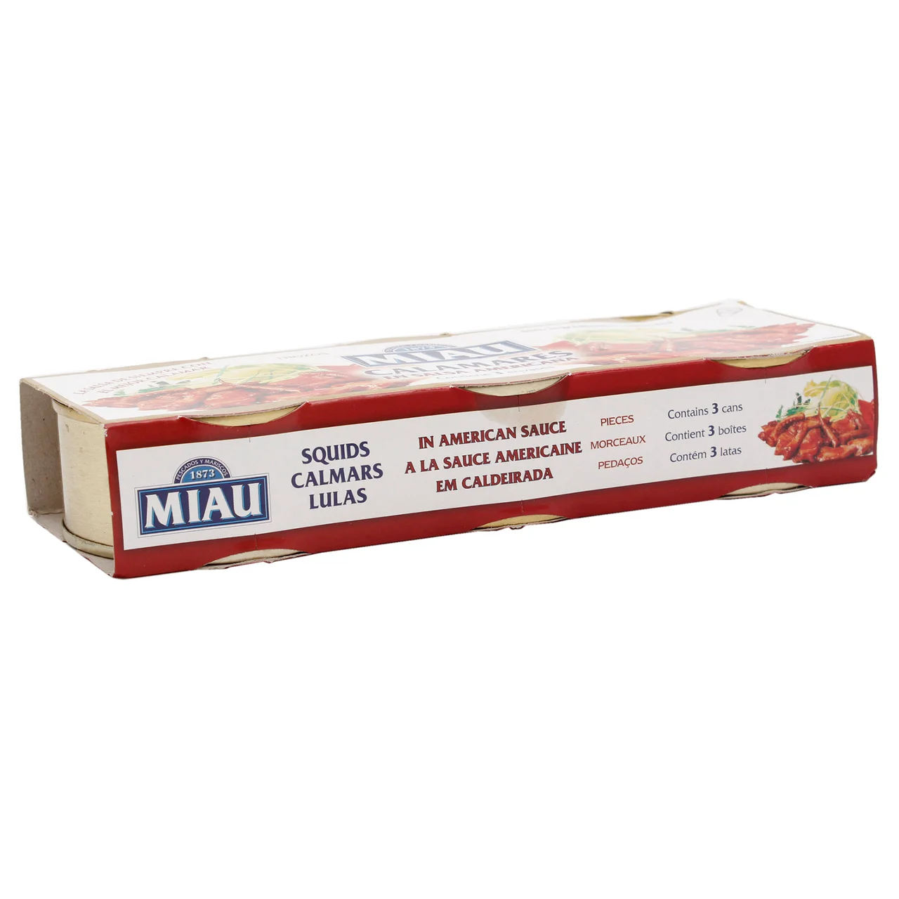 Calamares en salsa americana (Trozos) 3 x 51 g.