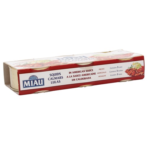 MIAU Calamares en salsa americana (Trozos) 3 x 51 g.