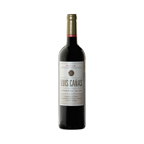 LUIS CAÑAS  Vino tinto reserva con D.O. Ca. Rioja botella 75 cl.