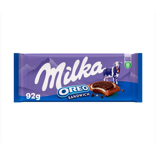 Chocolate con leche Oreo MILKA 92 g.