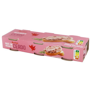 PRODUCTO ALCAMPO Paté de hígado de cerdo PRODUCTO ALCAMPO pack 3 uds. x 80 g.