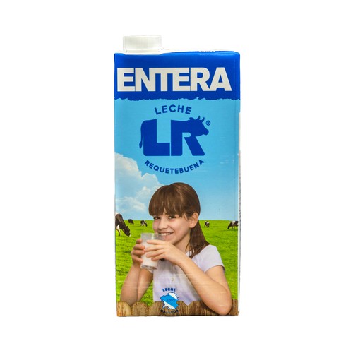 Leche de vaca entera L.R. 1l.