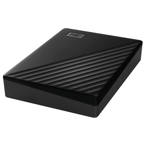 Disco duro externo 4TB WD My Passport negro, tamaño 2,5, conexión USB 3.0.
