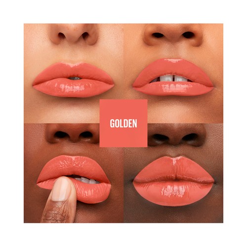 MAYBELLINE perstay vinyl ink   tono 105 Golden Lápiz de labios en tinta líquida con acabado efecto vinilo.