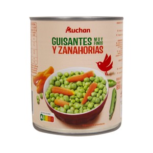 Imagen de PRODUCTO ALCAMPO Guisantes muy finos, con zanahorias lata de 530 g.