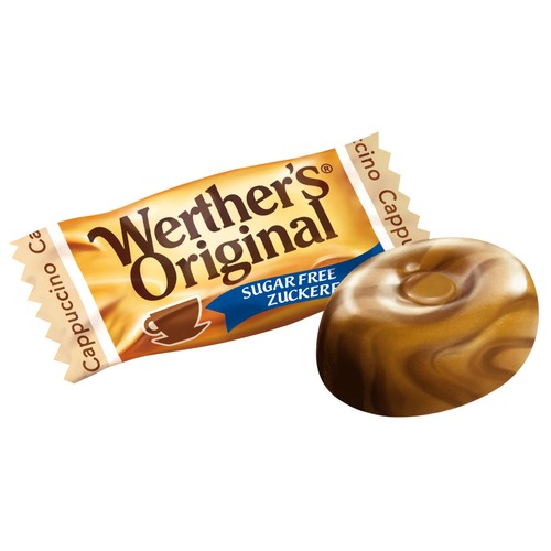 WERTHER"S ORIGINAL Caramelos de mantequilla y nata con sabor a café sin azúcares añadidos 90 gr.
