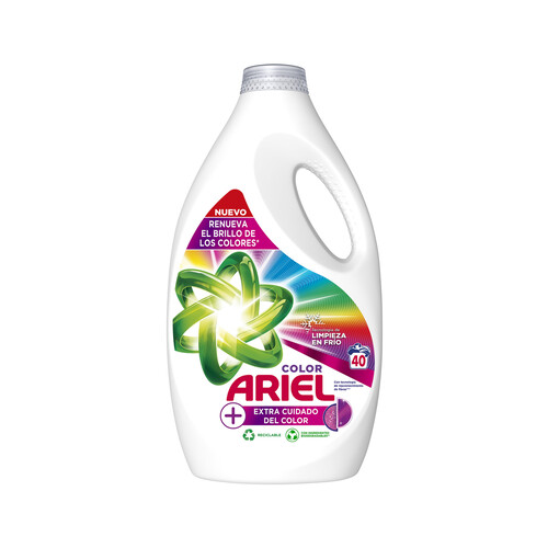 Detergente líquido para lavadora con cuidado extra para la ropa de color ARIEL 40 dosis