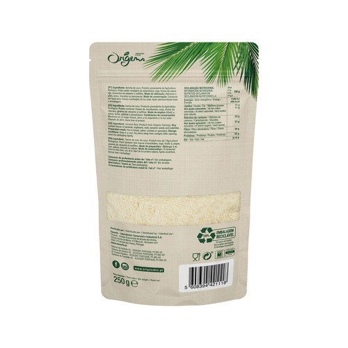 ORIGENS Coco rallado ecológico 200 g.