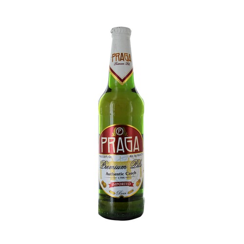 Cerveza Checa rubia de importación PRAGA 50 cl.