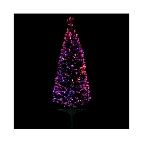 Árbol fibra luces multicolor ACTUEL de 180cm, 195 ramas.