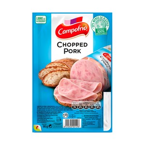 Imagen de CAMPOFRÍO Chopped pork elaborado sin gluten y cortado en lonchas, especiales para bocadillo CAMPOFRÍO 105 g.
