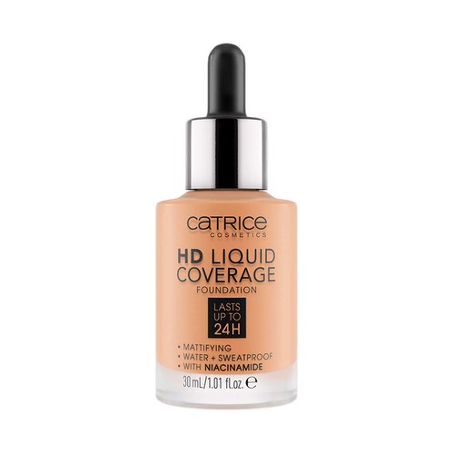 CATRICE Hd liquid coverage tono 046 Camel beige Base de maquillaje líquida sin efecto máscara 30 ml.