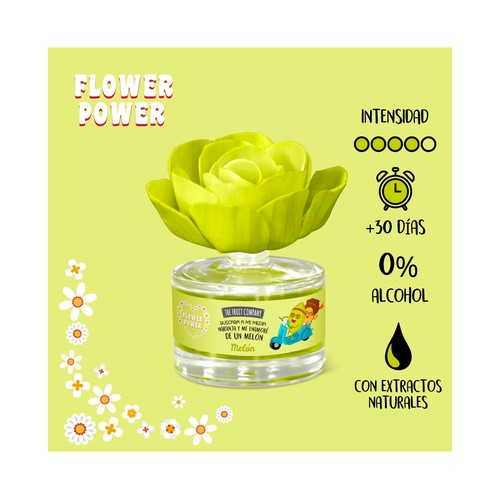 THE FRUIT COMPANY Flor difusora perfumada con aroma a melón 50 ml.