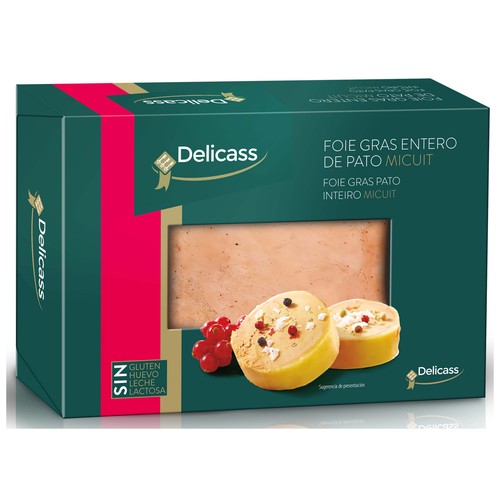 DELICASS Foie gras de pato entero 200 g.