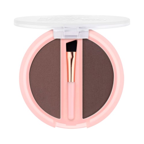 ESSENCE Duo set tono 03 dark Estuche de polvos para cejas definidas.