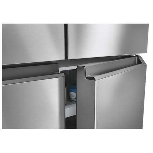 Frigorífico americano 181,5cm HAIER HCR3818ENMM NO FROST, clasificación energética: E, H: 181,5cm, A: 83,3cm, F: 65cm, capacidad total: 467L.