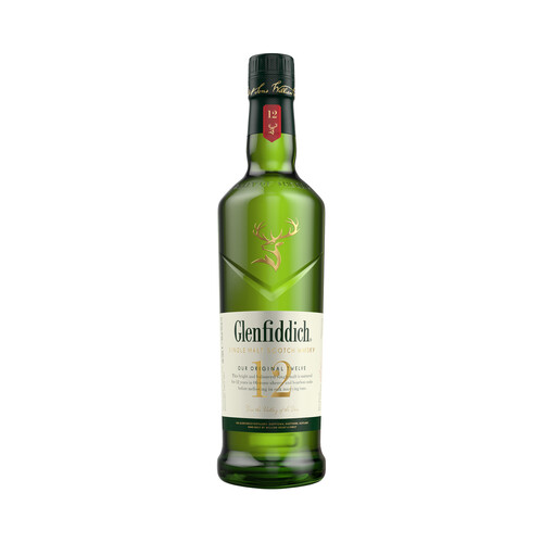 GLENFIDDICH Whisky single malt escocés 12 años botella 70 cl.