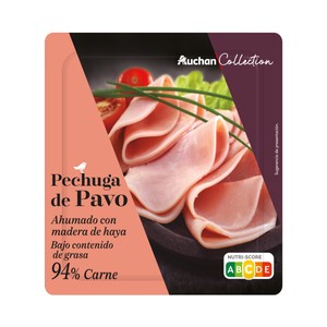 Auchan Pechuga de Pavo Gourmet Producto Alcampo - Loncha Normal 2 a 3 Mm 127.5 G