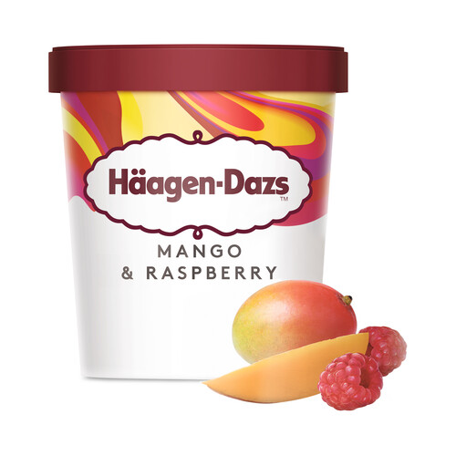 HÄAGEN-DAZS Tarrina de helado de mango con salsa de frambuesa HÄAGEN-DAZS 460 ml.