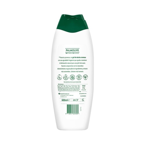 PALMOLIVE Natural balance Gel de baño o ducha textura crema, enriquecido con extracto de flor de cereza 600 ml.