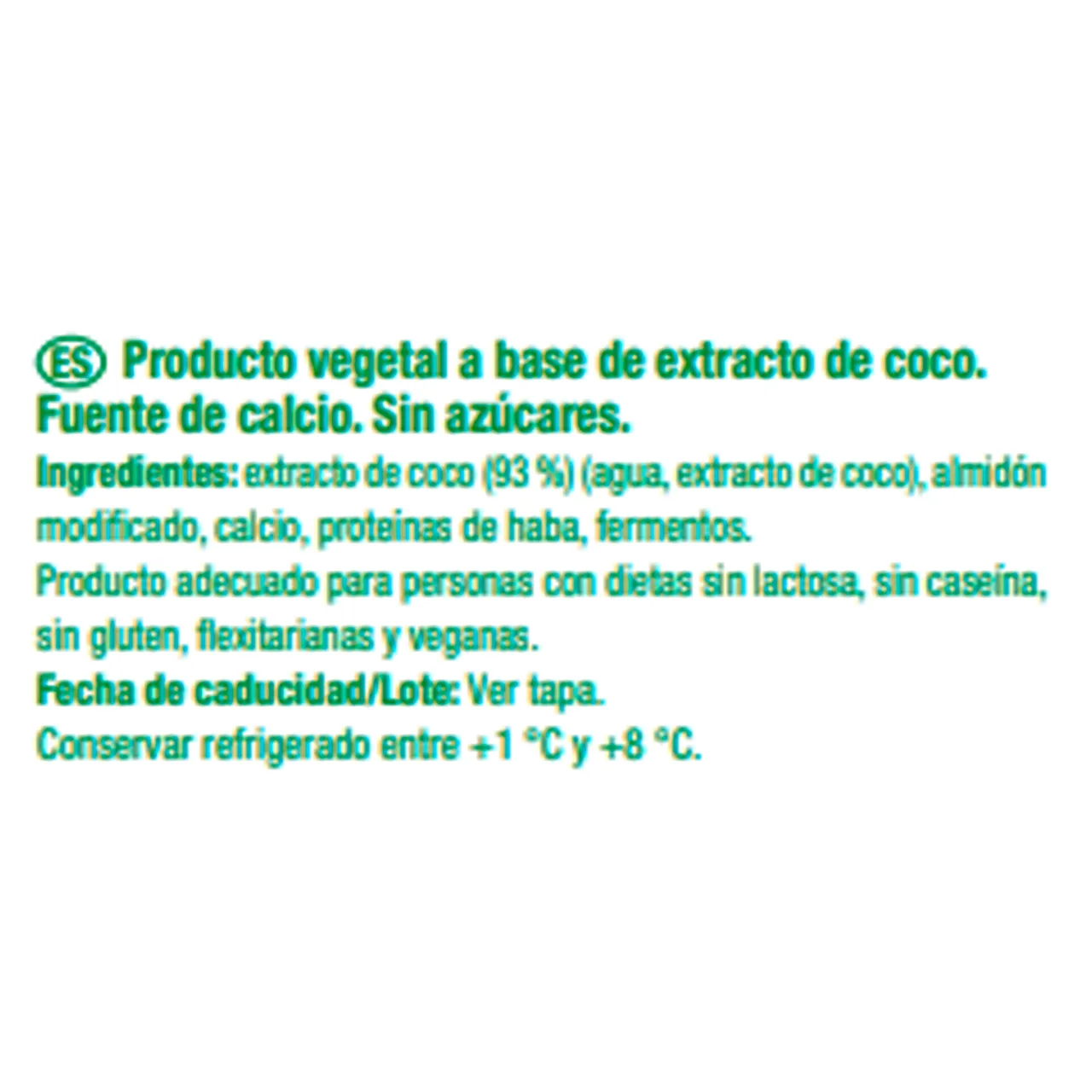 AUCHAN Producto vegetal de coco cremoso natural sin azúcar añadida 400 g Producto Alcampo.