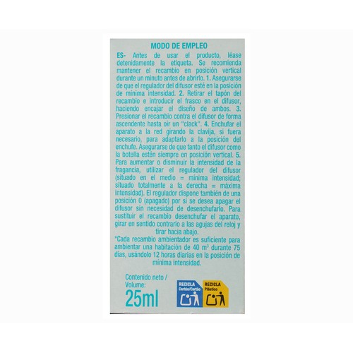 PRODUCTO ALCAMPO Ambientador recambio eléctrico bebé 25 ml.