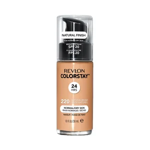 REVLON Colorstay Tono 220 Natural beige Base de maquillaje líquida y de larga duración, para pieles normales a secas.