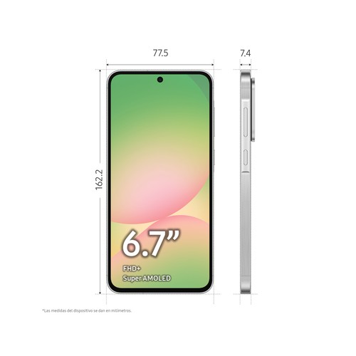 Samsung Galaxy A56 5G 6,7" 128GB + 8GB RAM color gris.