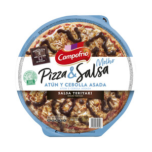 Imagen de CAMPOFRÍO Pizza fresca de atún y cebolla caramelizada con salsa Teriyaki CAMPOFRÍO 360 g.