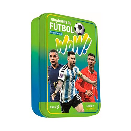 Jugadores de fútbol (Wow! lata) libro+32 cartas. VVAA. EL GATO DE HOJALATA