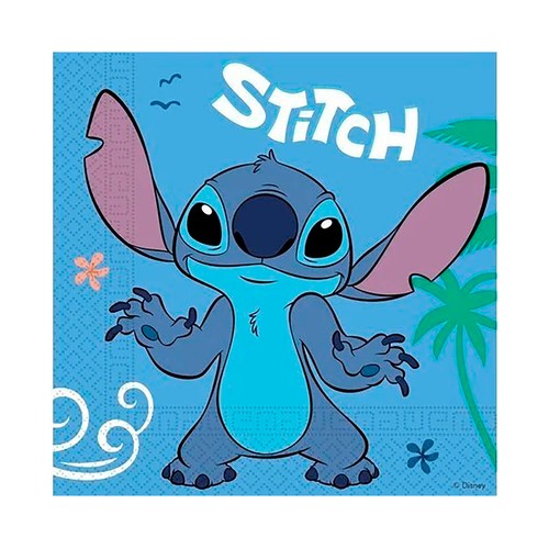 Pack 20 Servilletas 33x33cm papel FSC, STITCH Y ANGEL