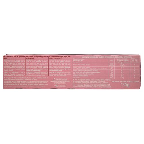 PRODUCTO ALCAMPO Galletas de bayas de goji y grosellas negras fabricadas con menos azúcares 130 g.