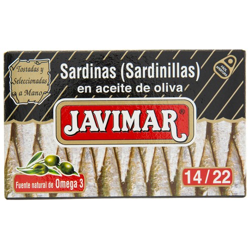 JAVIMAR Sardinillas en aceite de oliva lata de 88 g.