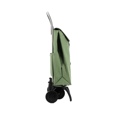 Carro de compra con chasis de aluminio con bolsa y 3 bolsillos, capacidad de 43 litros, ROLSER Max Tweed.