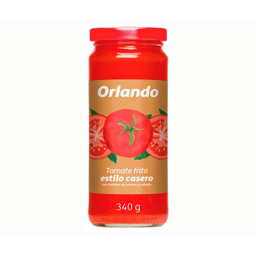 ORLANDO Tomate frito casero en frasco de cristal 340 g.