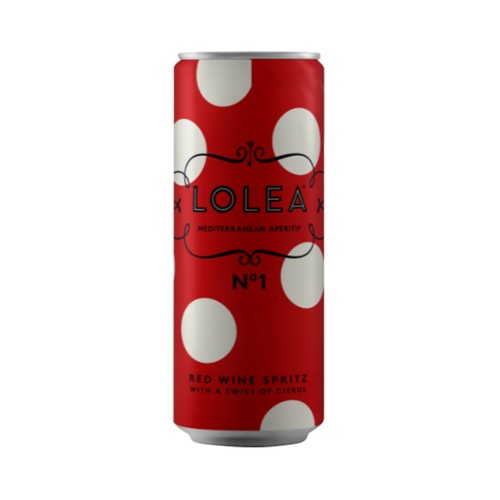 LOLEA Sangría tradicional de vino tinto con zumo de cítricos y un toque de canela LOLEA Nº 1 lata de 33 cl.