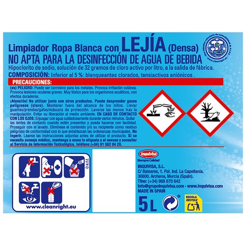 LA SALUD Lejía ropa blanca perfumada 5 l.