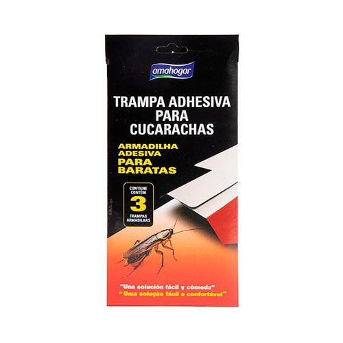 Trampa adhesiva atrapa cucarachas AMAHOGAR.