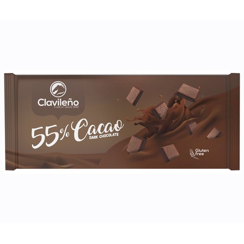 CLAVILEÑO Chocolate negro 55 % 100 g.
