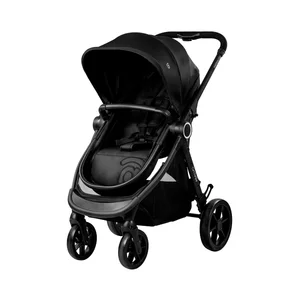 Cochecito trío convertible Happy ASALVO, color negro.