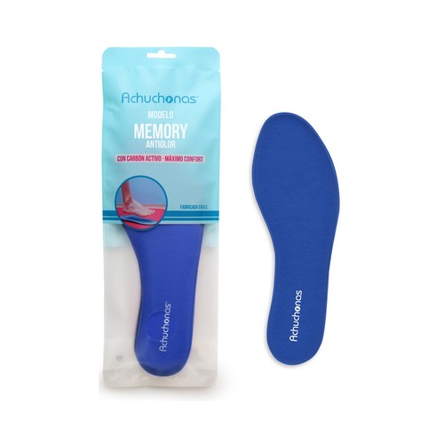 Plantillas Memory antiolor ACHUCHONAS, carbón activo y máximo confort, talla 41/42.