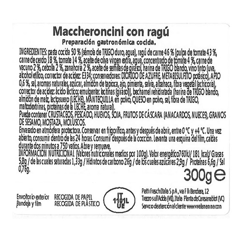 VIVA LA MAMMA BERETTA Macheroncini al ragú 300 g. 