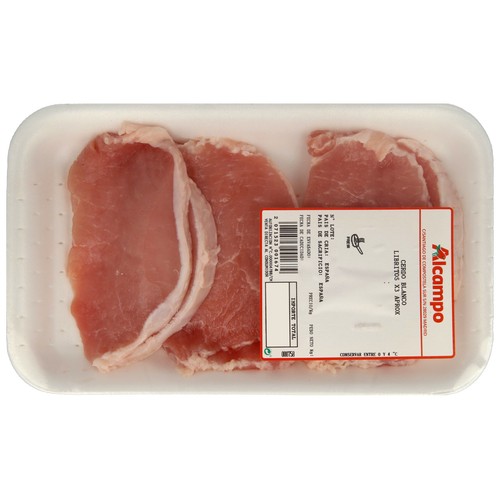 Libritos de cinta de lomo de cerdo.
