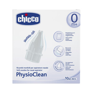 Imagen de CHICCO Physoclena Recambios blandos desechables y con filtro absorbente para aspitador nasal 10 uds.