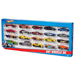 Pack de 20 miniaturas de vehículos, HOT WHEEL.