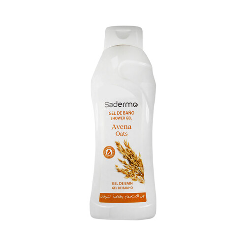 Gel para ducha o baño con extracto de Avena para todo tipo de pieles SADERMO 1250 ml.