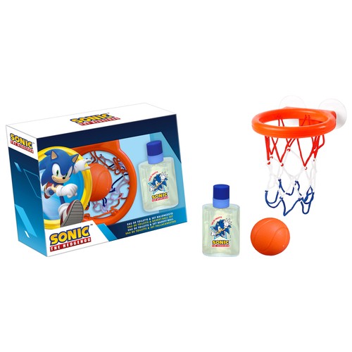 SONIC Estuche con eau de toilette (colonia) infantil de 50 ml + set de baloncesto.
