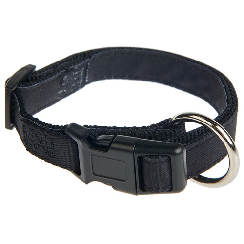 PRODUCTO ALCAMPO Collar de perro (1.5 cm.) negro, para perros S/M 32 - 40 cm.