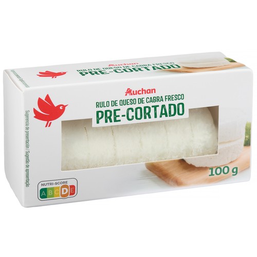 AUCHAN Queso de rulo de cabra precortado 100 g Producto Alcampo.
