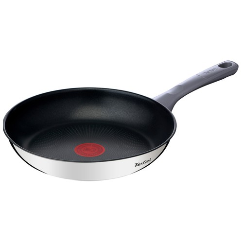 Sartén de 24 centímetros antiadherente de acero inoxidable, apta para inducción, Daily Cook Titanium, TEFAL.